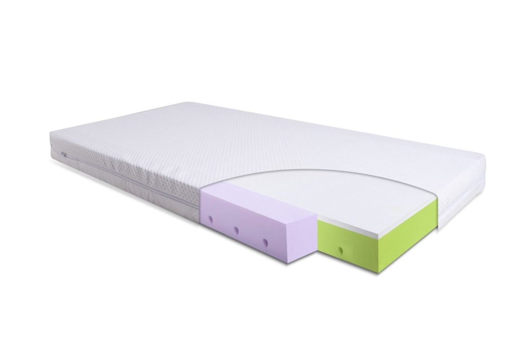 Materac Babymatex Dual: przekrój warstw pianki