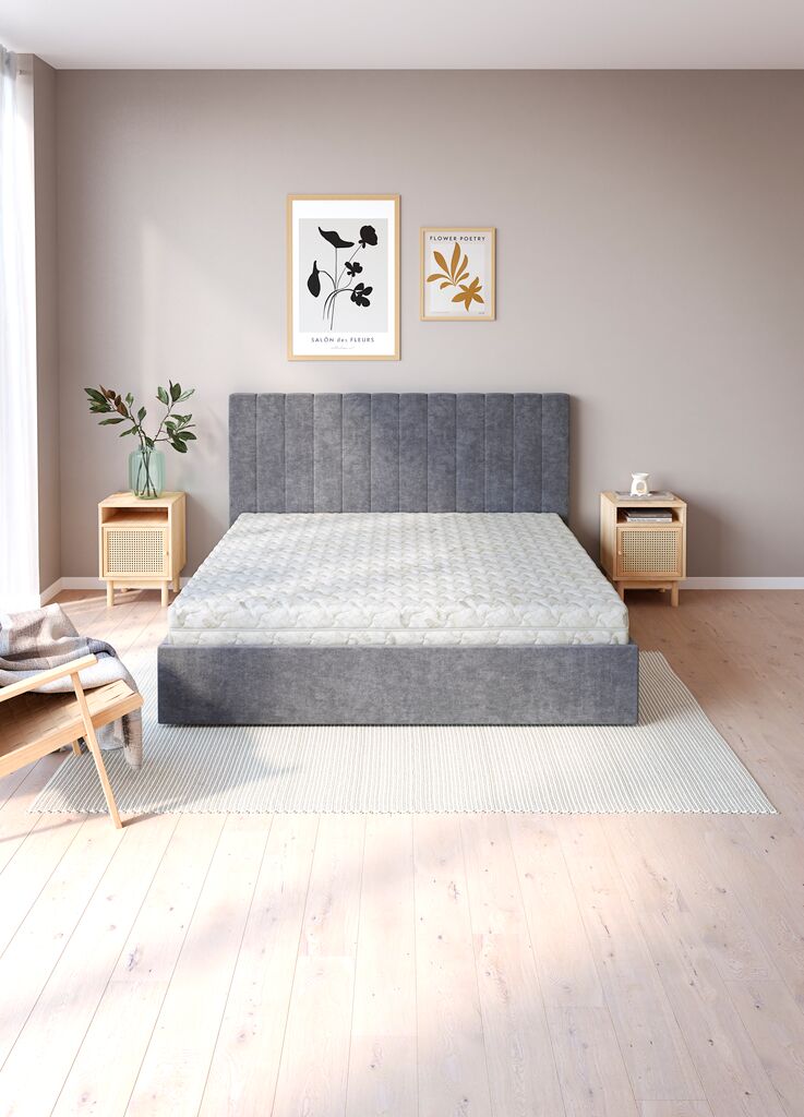 Materac Dreamzone Oselva na łóżku w sypialni