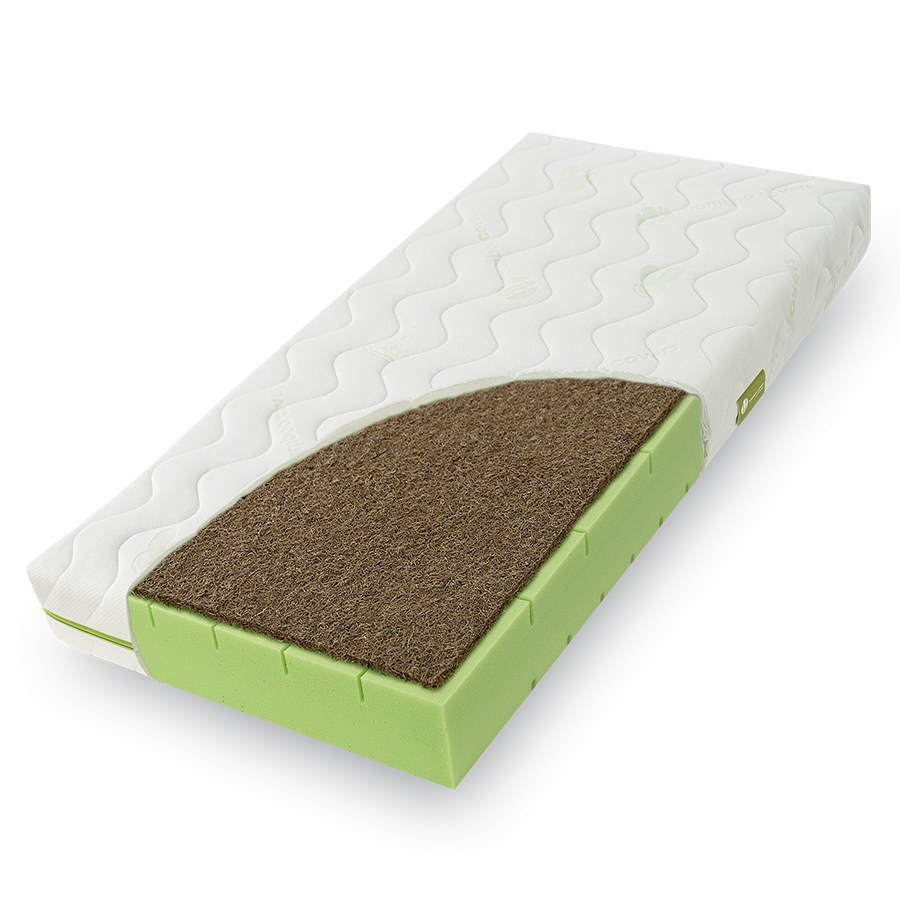 Materac Fiki Miki Koko Natura Baby, przekrój z matą kokosową