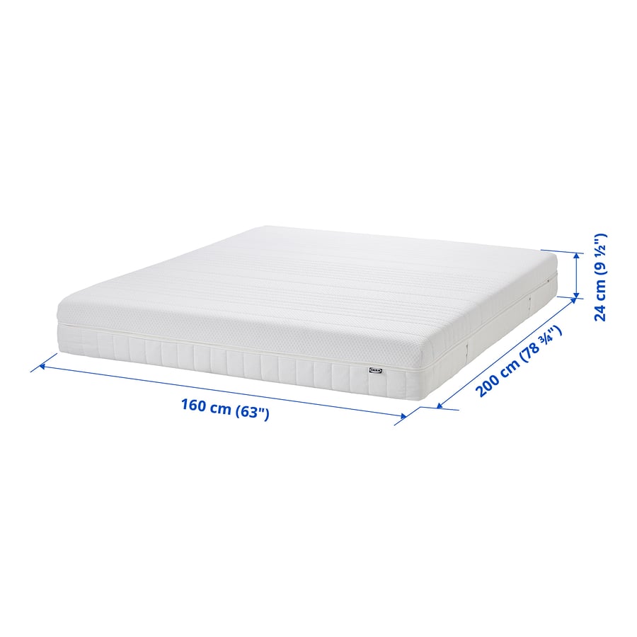 Materac IKEA ÅNNELAND 160x200 z wymiarami i wysokością 24 cm