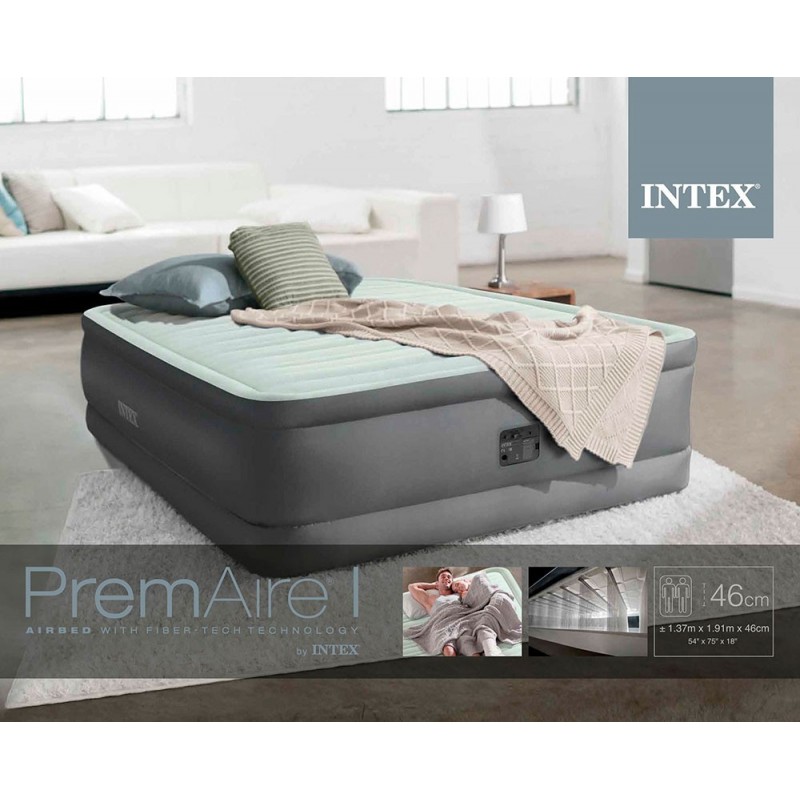 Intex PremAire Full: materac w salonie z oznaczeniem linii