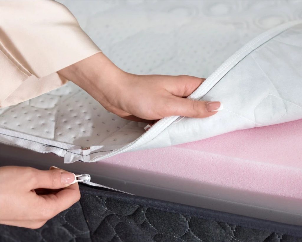 Materac FDM Comfort – zdejmowanie pokrowca na zamku